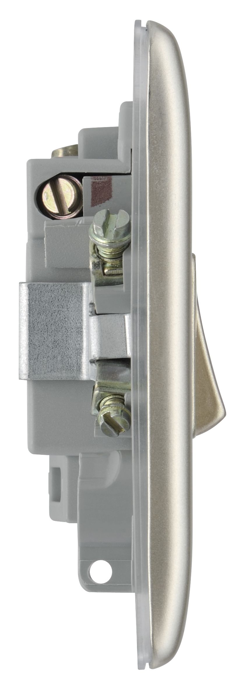 British General Nickel 13A Raised profile Screwed Switched Fused connection unit