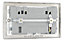 British General Nickel effect Double USB socket, 2 x 2.1A USB