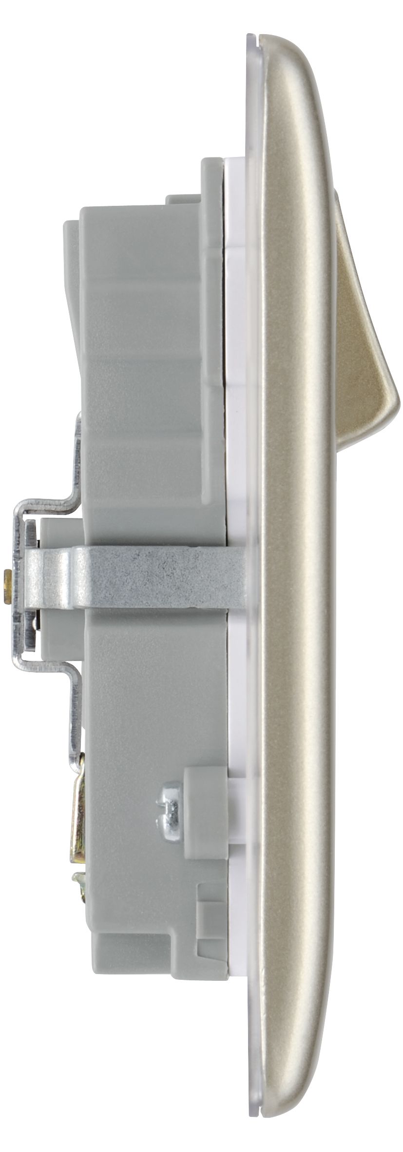 British General Nickel effect Double USB socket, 2 x 2.1A USB
