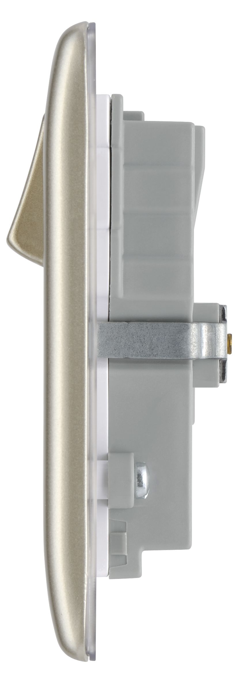 British General Nickel effect Double USB socket, 2 x 2.1A USB