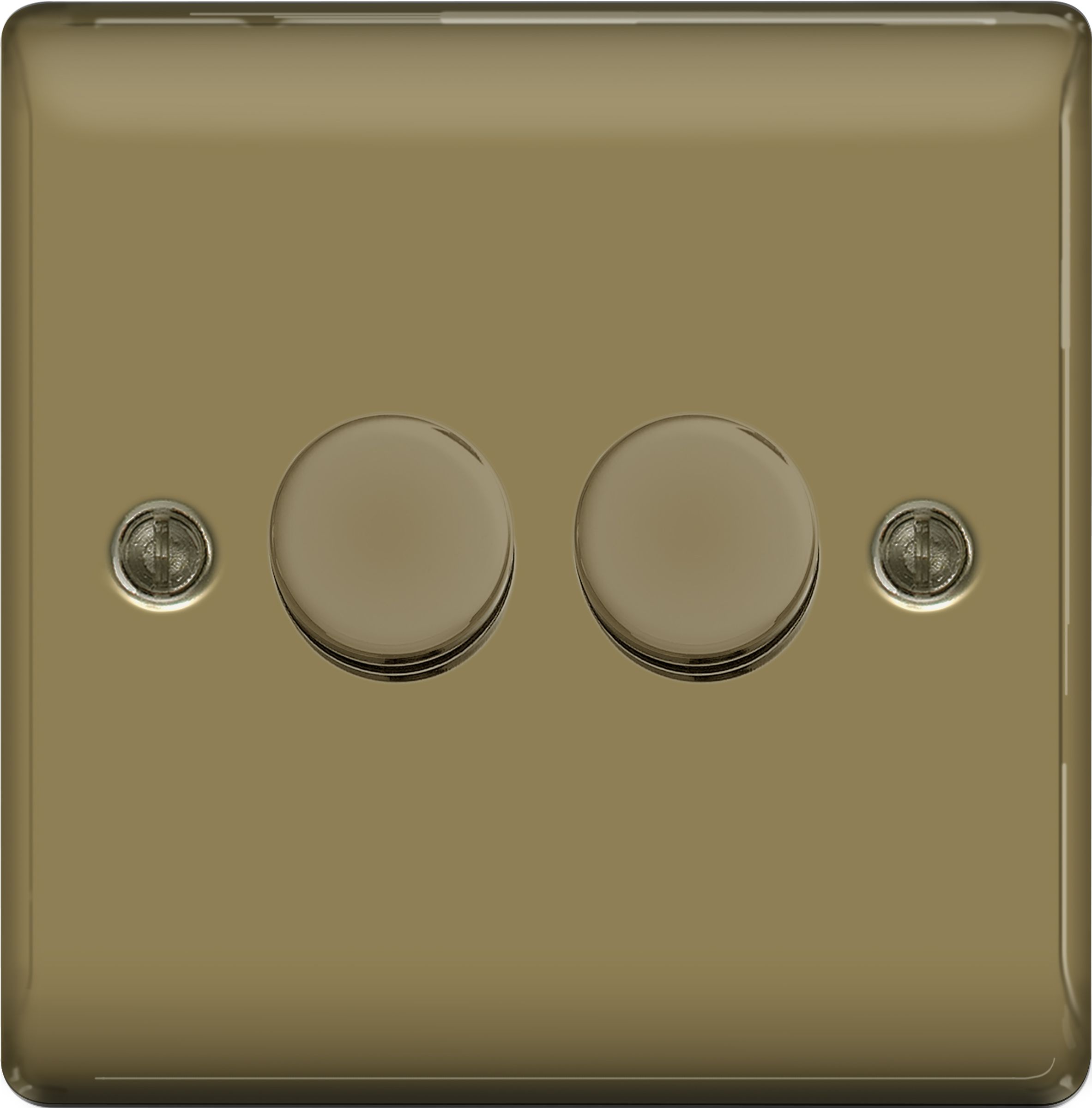 British General Nickel profile Double 2 way Dimmer switch