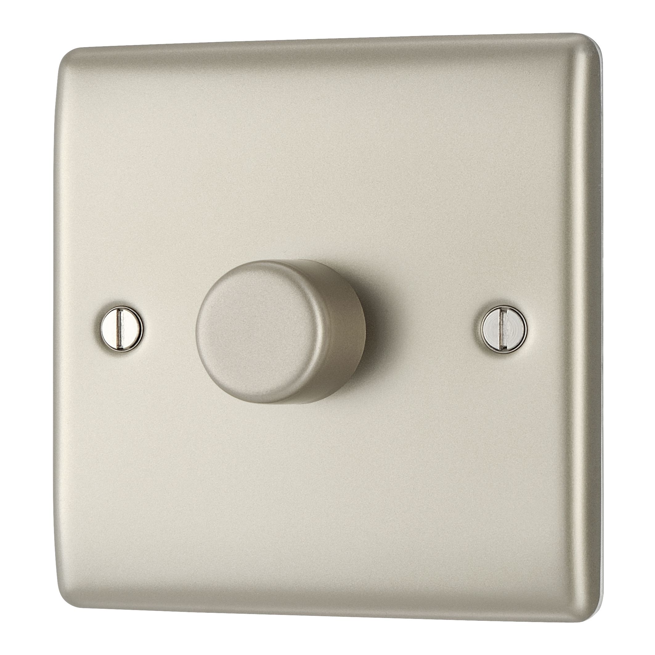 British General Nickel profile Single 2 way Dimmer switch
