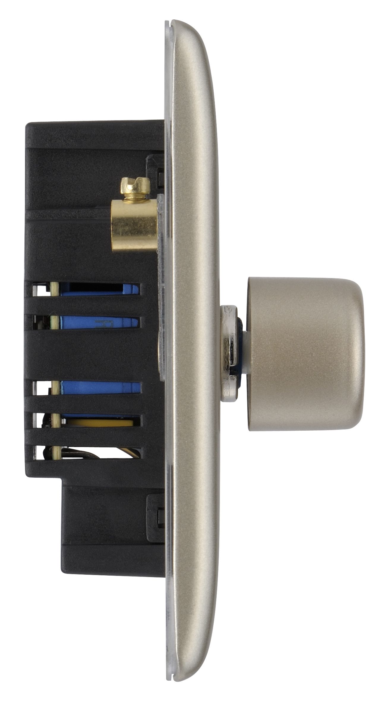 British General Nickel profile Single 2 way Dimmer switch