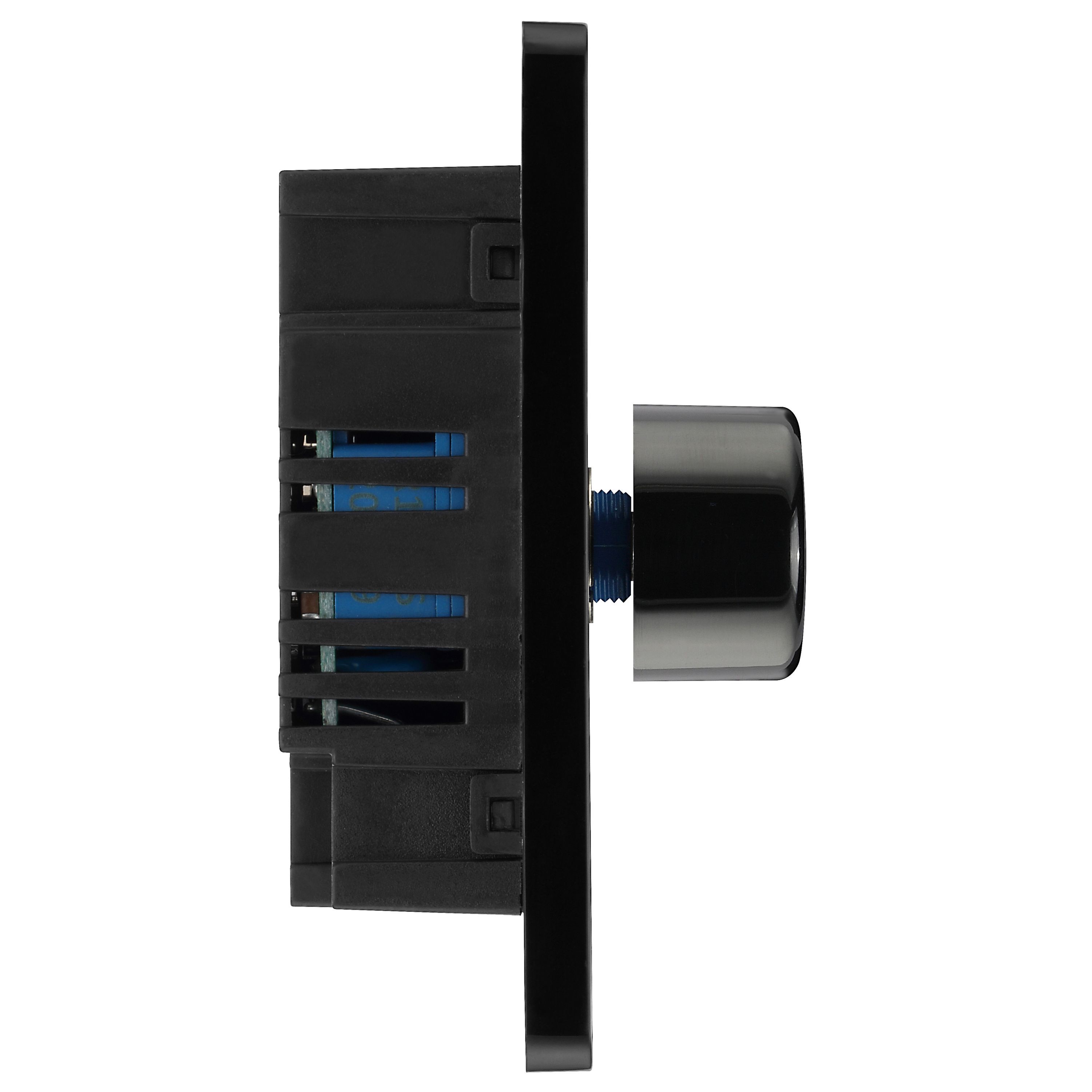 British General profile Double 2 way 200W Screwless Dimmer switch Matt Black - 6