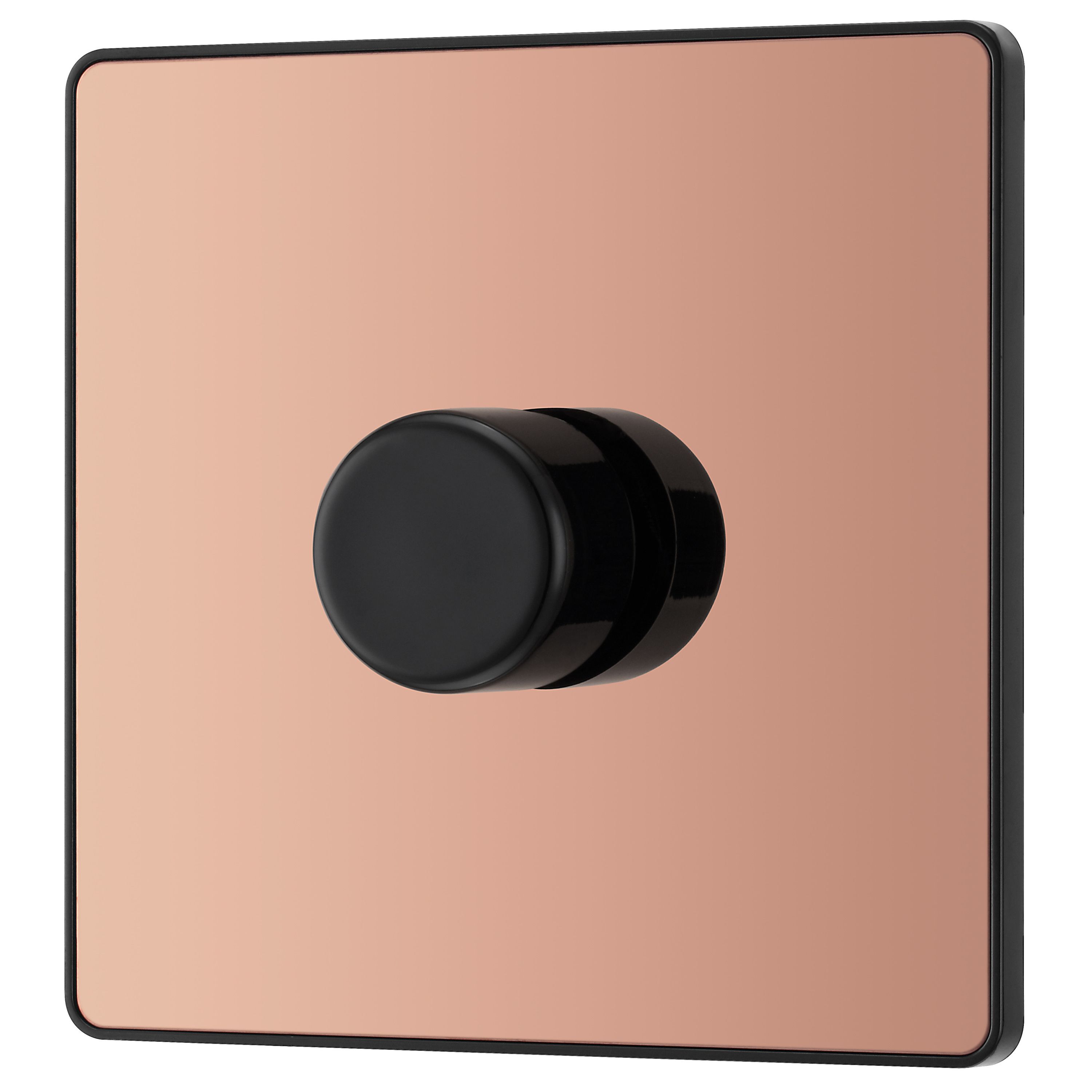 British General profile Single 2 way 200W Screwless Dimmer switch Gloss Copper - 3
