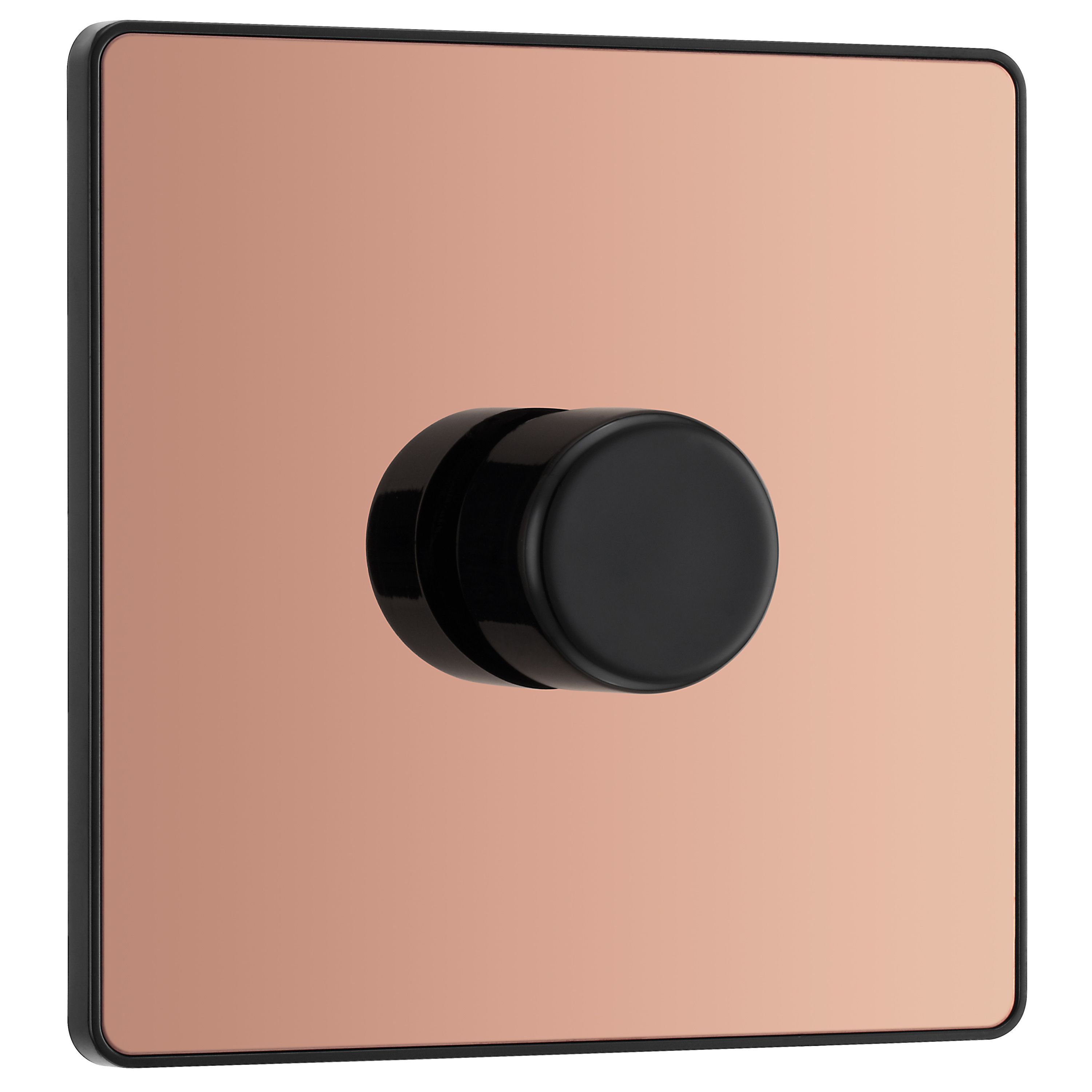 British General profile Single 2 way 200W Screwless Dimmer switch Gloss Copper - 4