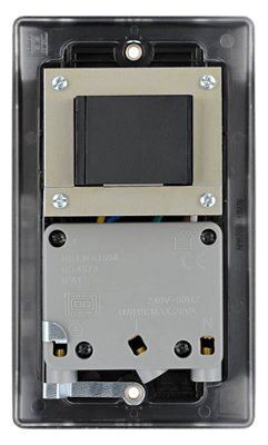 British General Raised Screwed Shaver socket Black