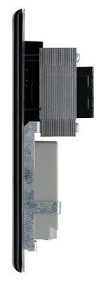 British General Raised Screwed Shaver socket Black