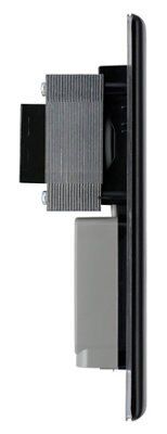 British General Raised Screwed Shaver socket Black