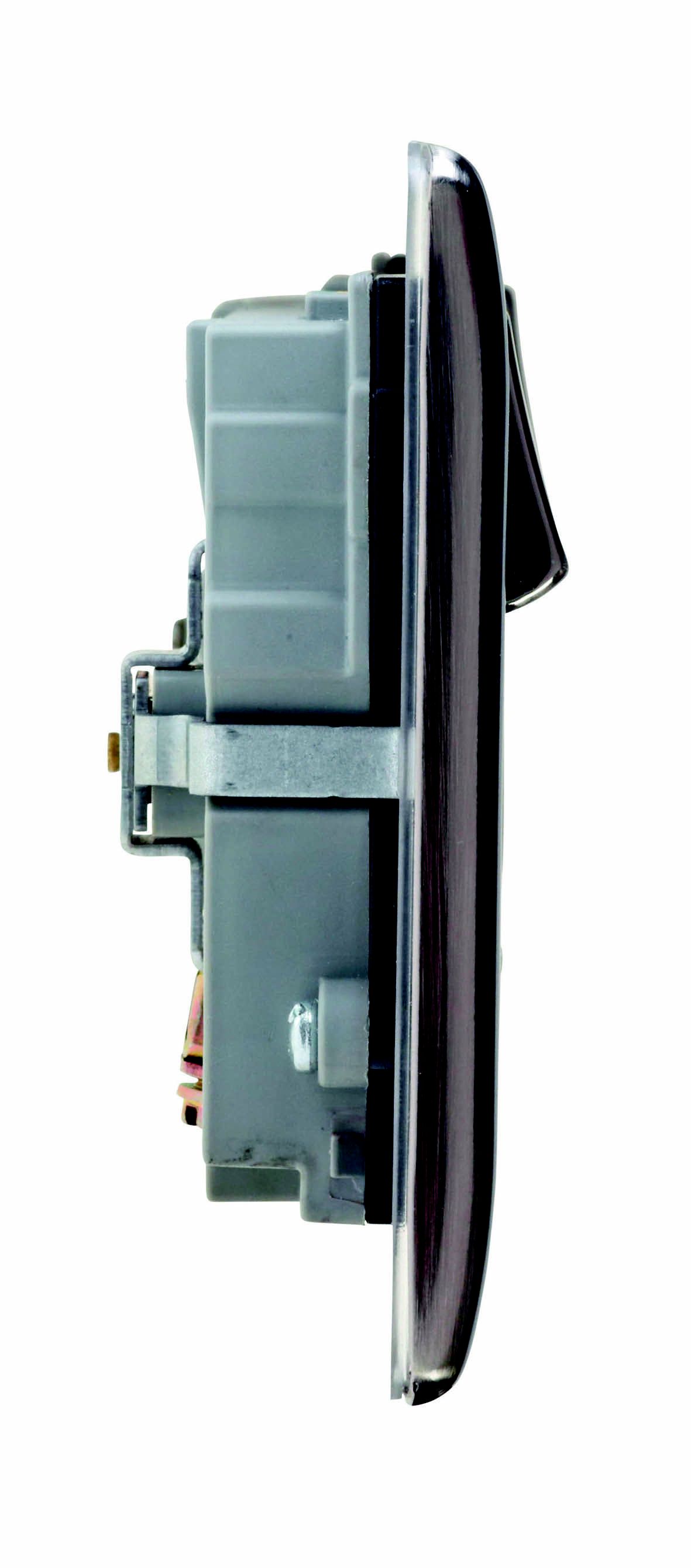 British General Raised slim Switched USB socket, x2 & Black inserts