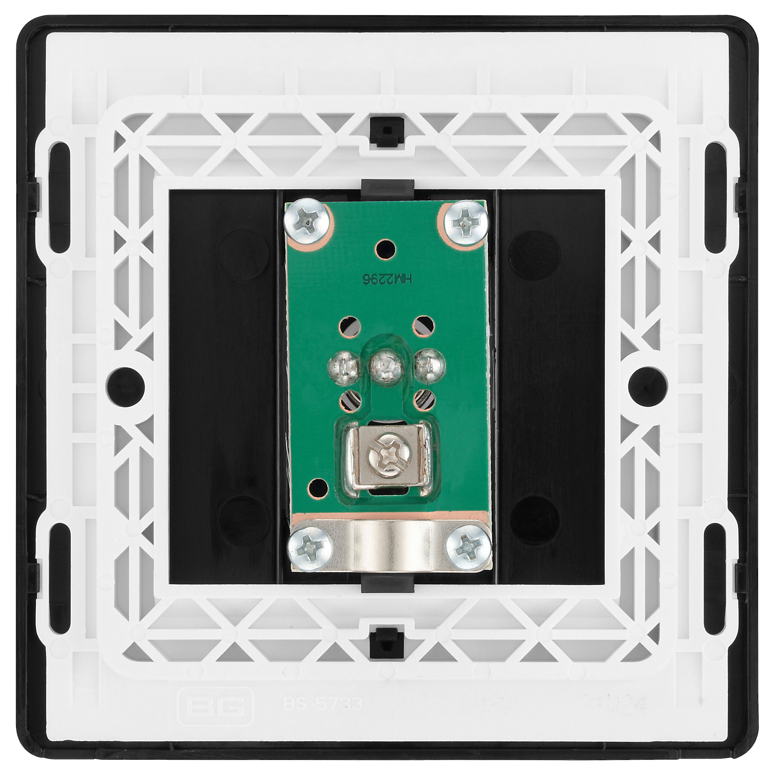 British General Single Screwless TV & radio socket Gloss Copper effect