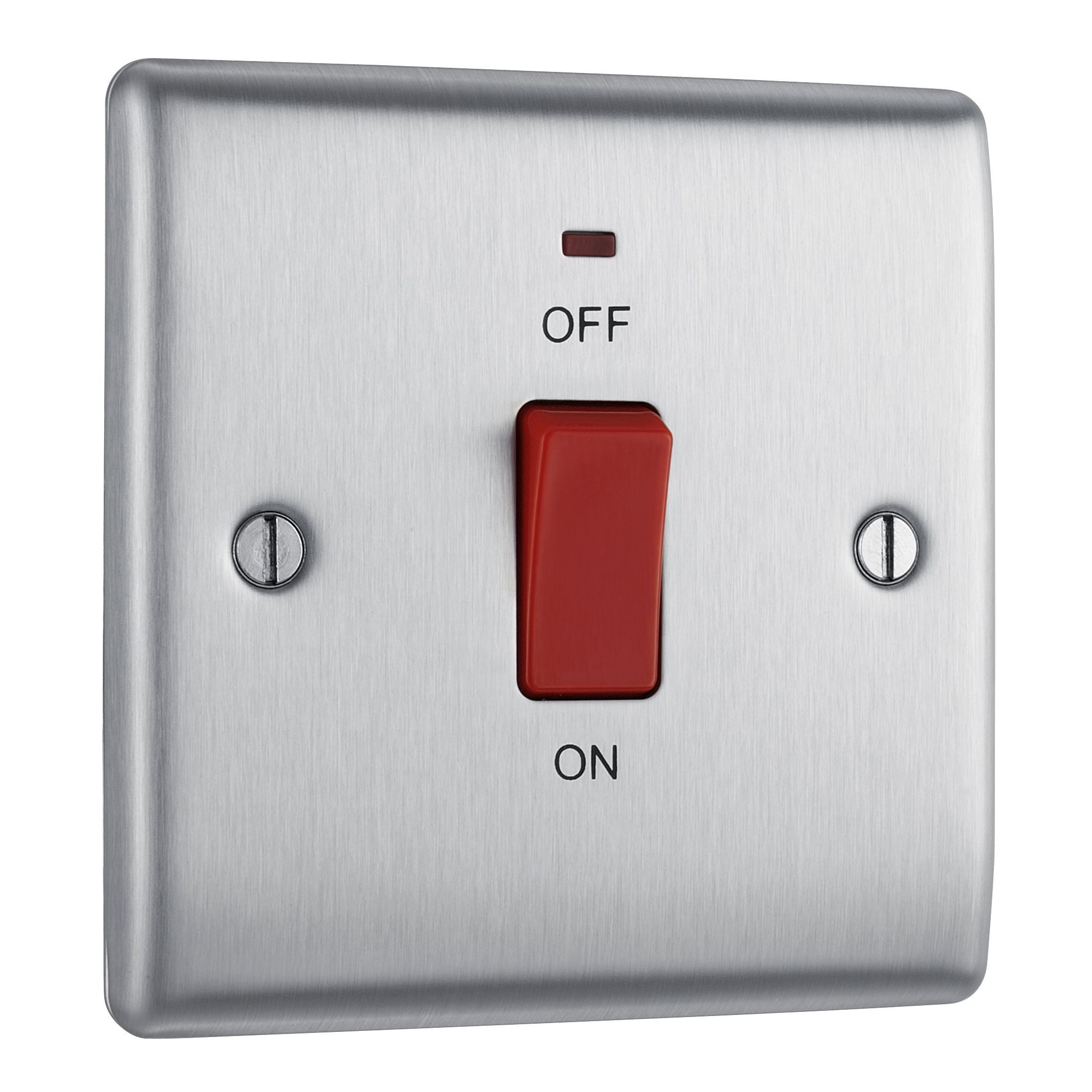 British General Steel 45A 1 gang Cooker Switch