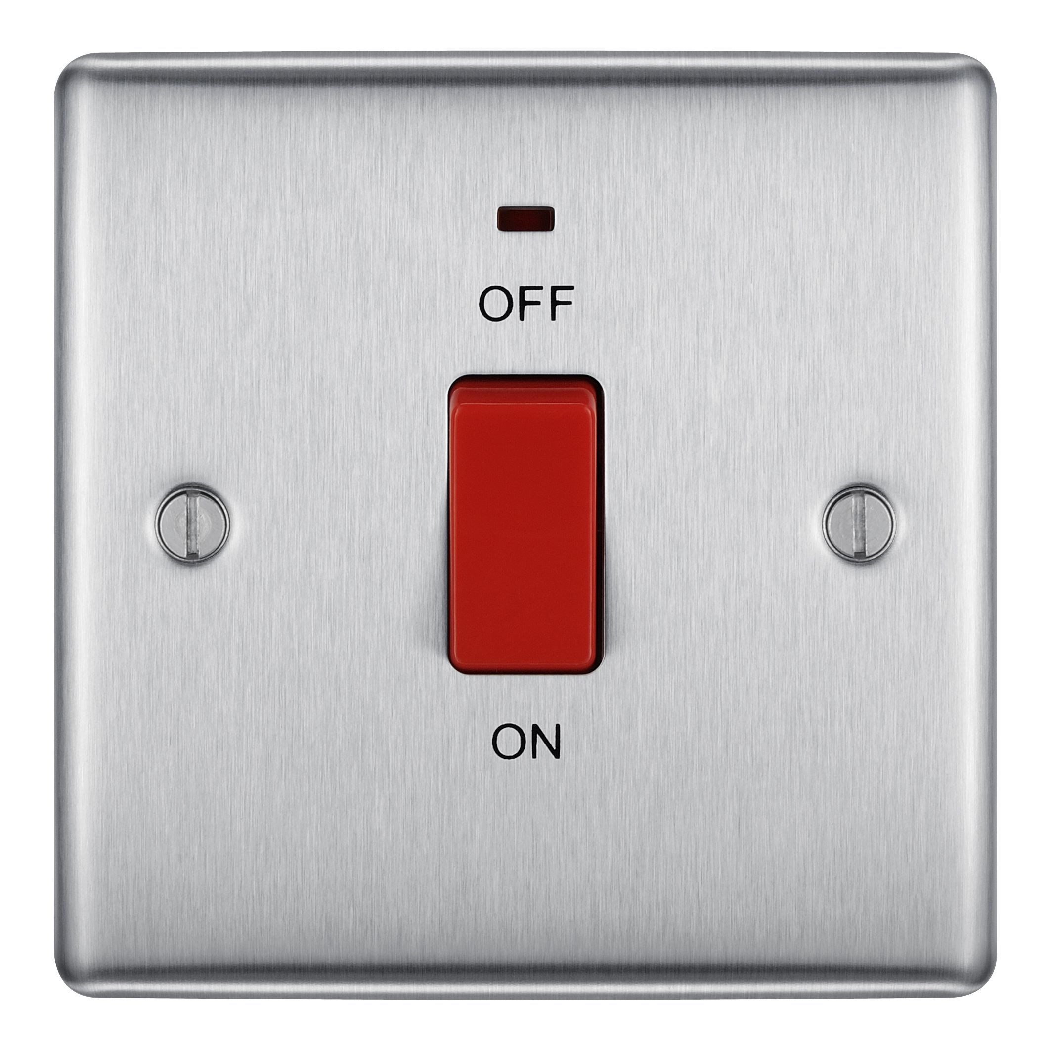 British General Steel 45A 1 gang Cooker Switch