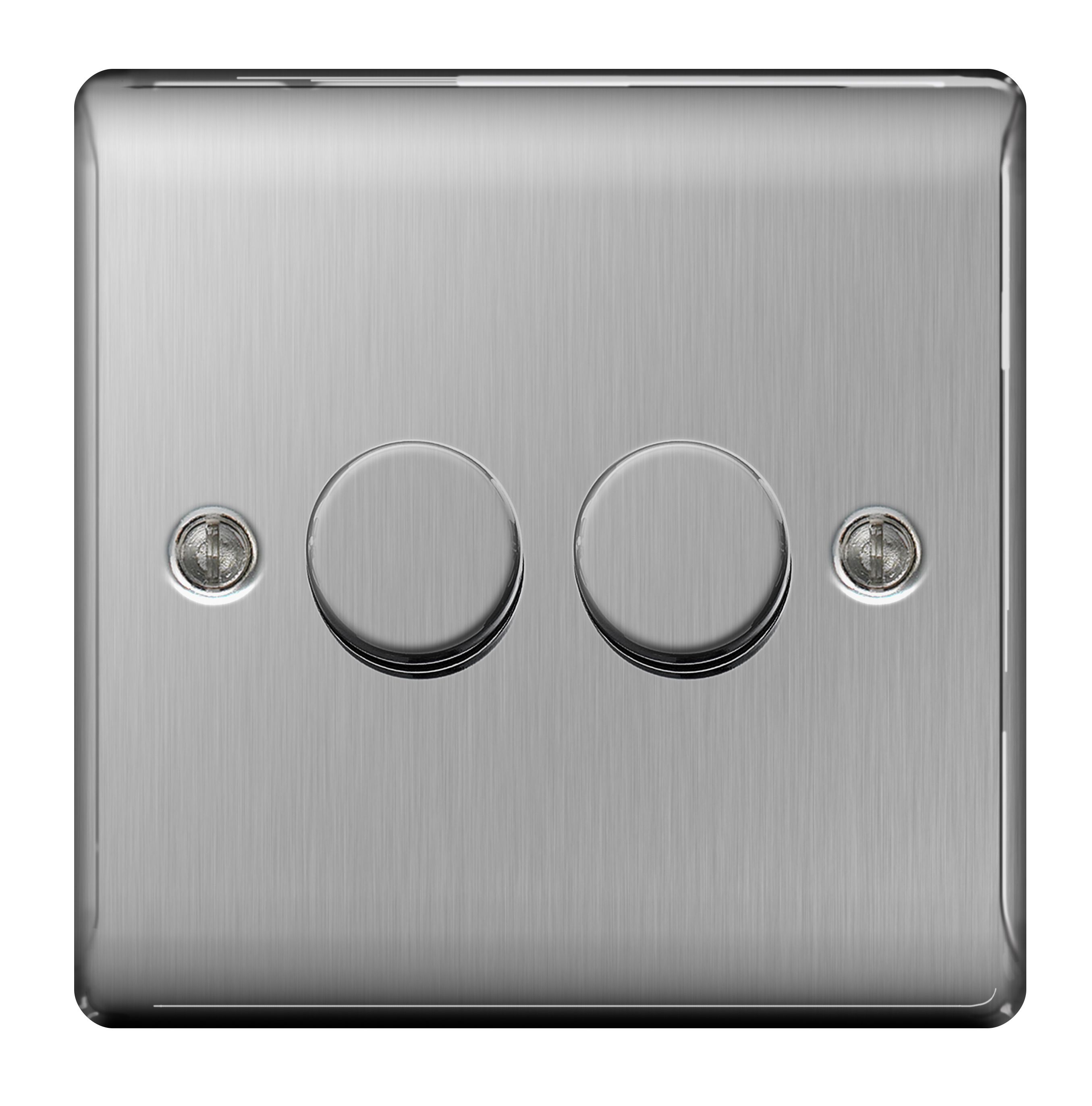 British General Steel profile Double 2 way Dimmer switch