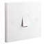 British General White 10A 1 way 2 gang Raised Switch, Pack of 5