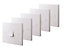 British General White 10A 1 way 2 gang Raised Switch, Pack of 5