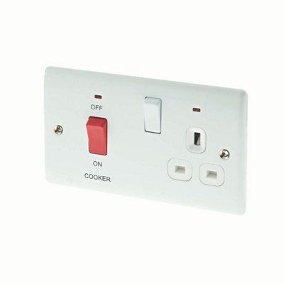 British General White Cooker switch & socket