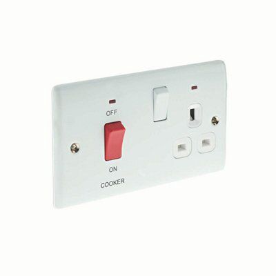 British General White Cooker switch & socket