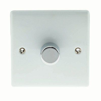 British General White profile Single 2 way Dimmer switch