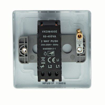 British General White profile Single 2 way Dimmer switch