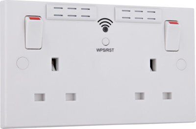 British General White WiFi extender socket