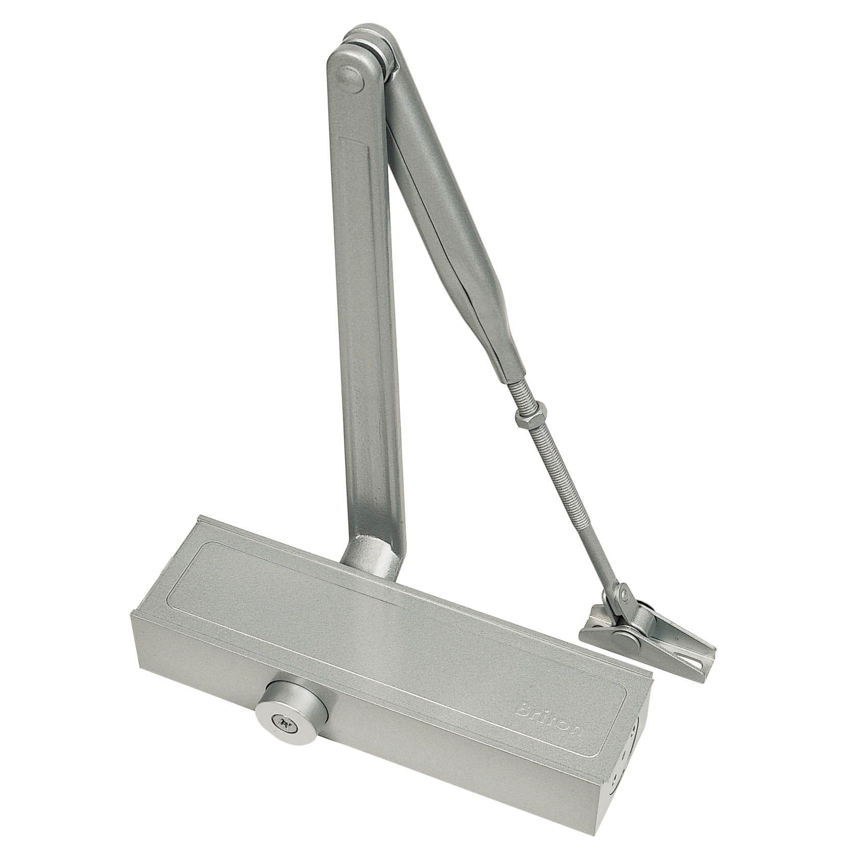 Briton 1110.SES Silver Adjustable Overhead closer