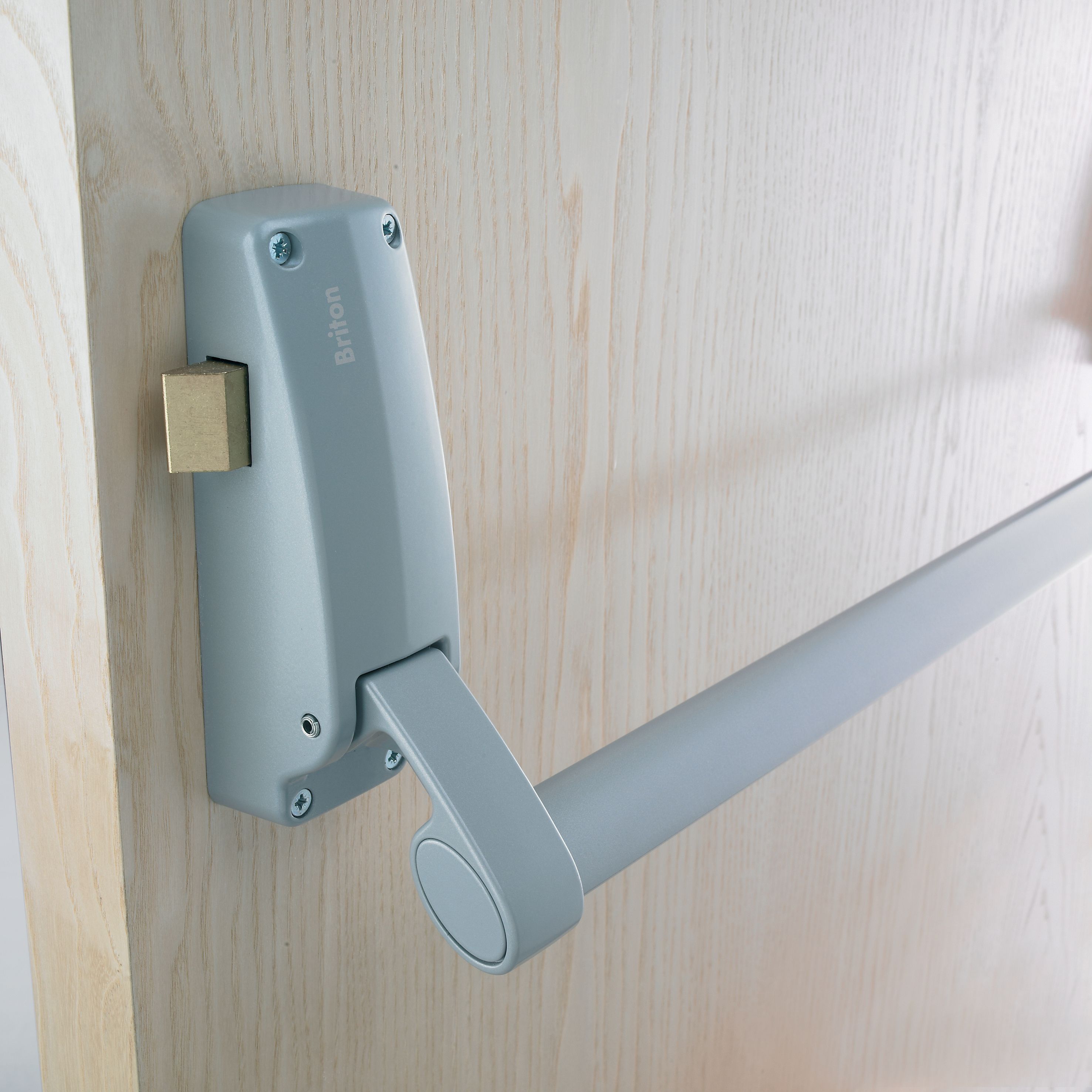 Briton Steel Reversible Push bar Rim Panic latch