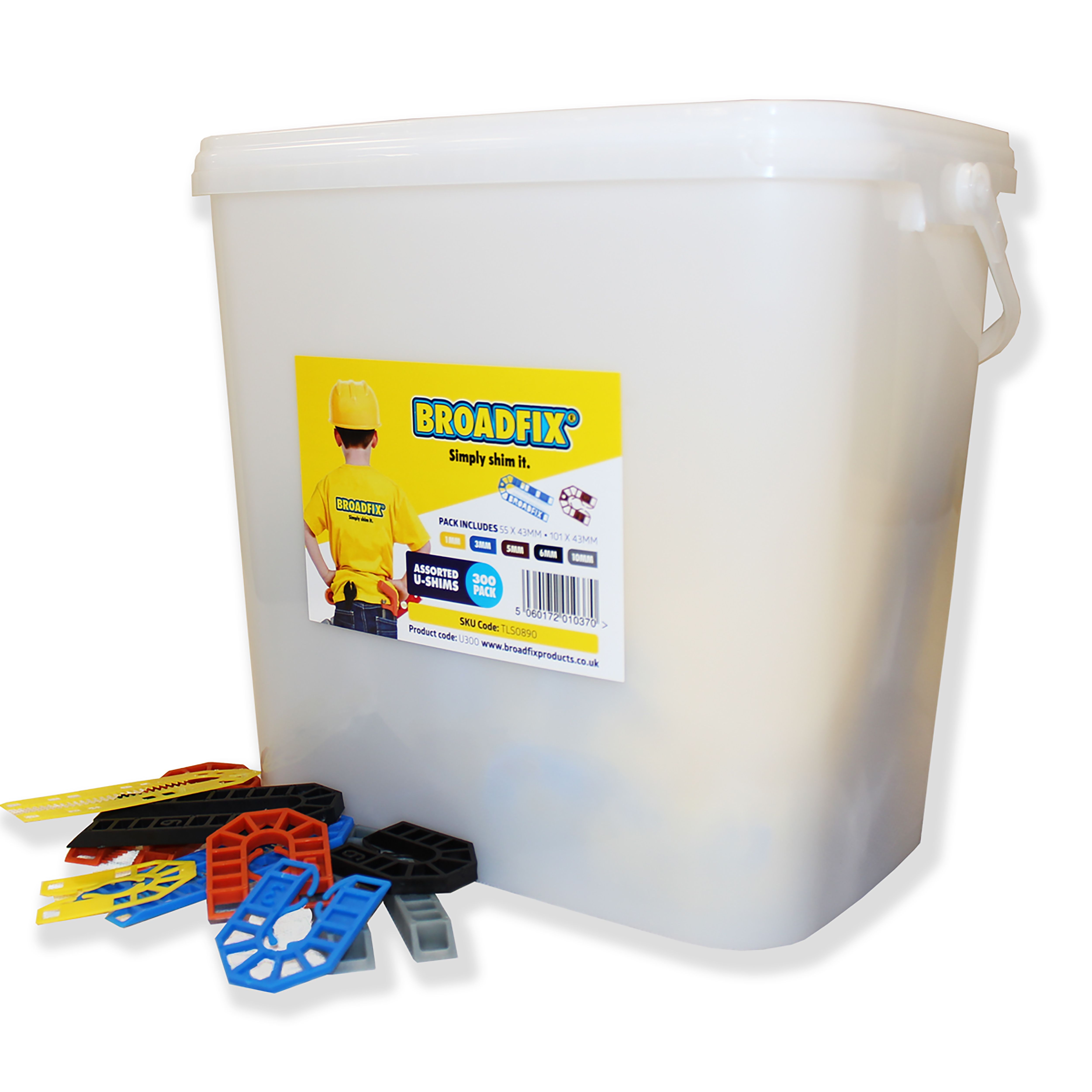 Broadfix Polypropylene (PP) Mixed size Shims, 300 pieces