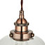 Broderick Copper effect LED Pendant ceiling light, (Dia)161mm