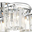 Bromley Bevelled glass Brushed Glass & metal chrome effect 5 Lamp Ceiling light