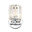 Bromley bevelled glass chrome effect LED Wall light