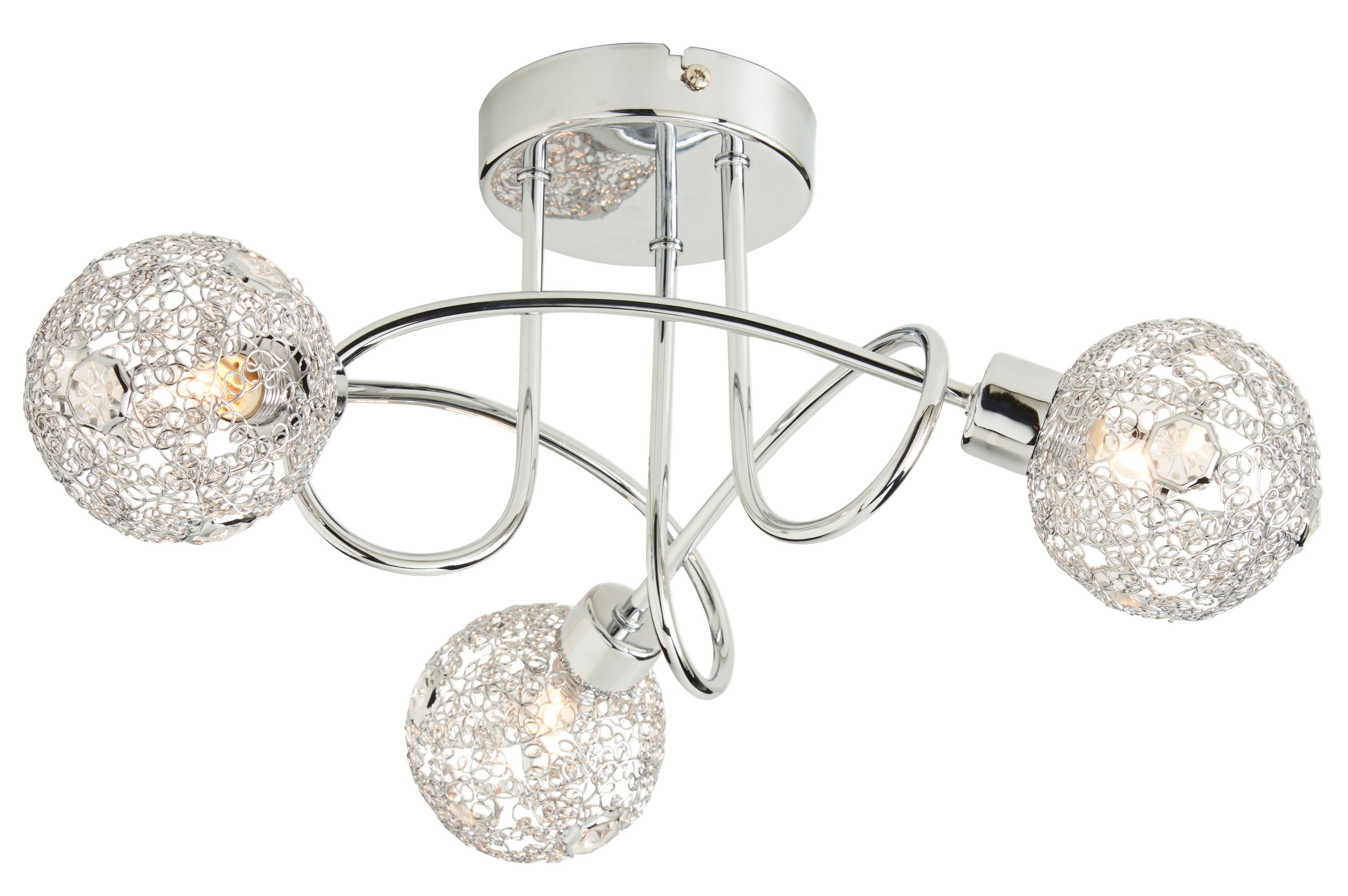 Bronte Chrome effect 3 Light Spotlight
