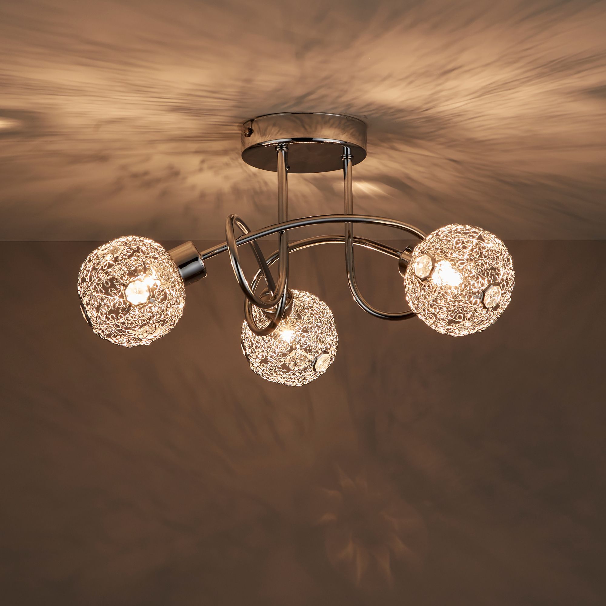 Bronte Chrome effect 3 Light Spotlight