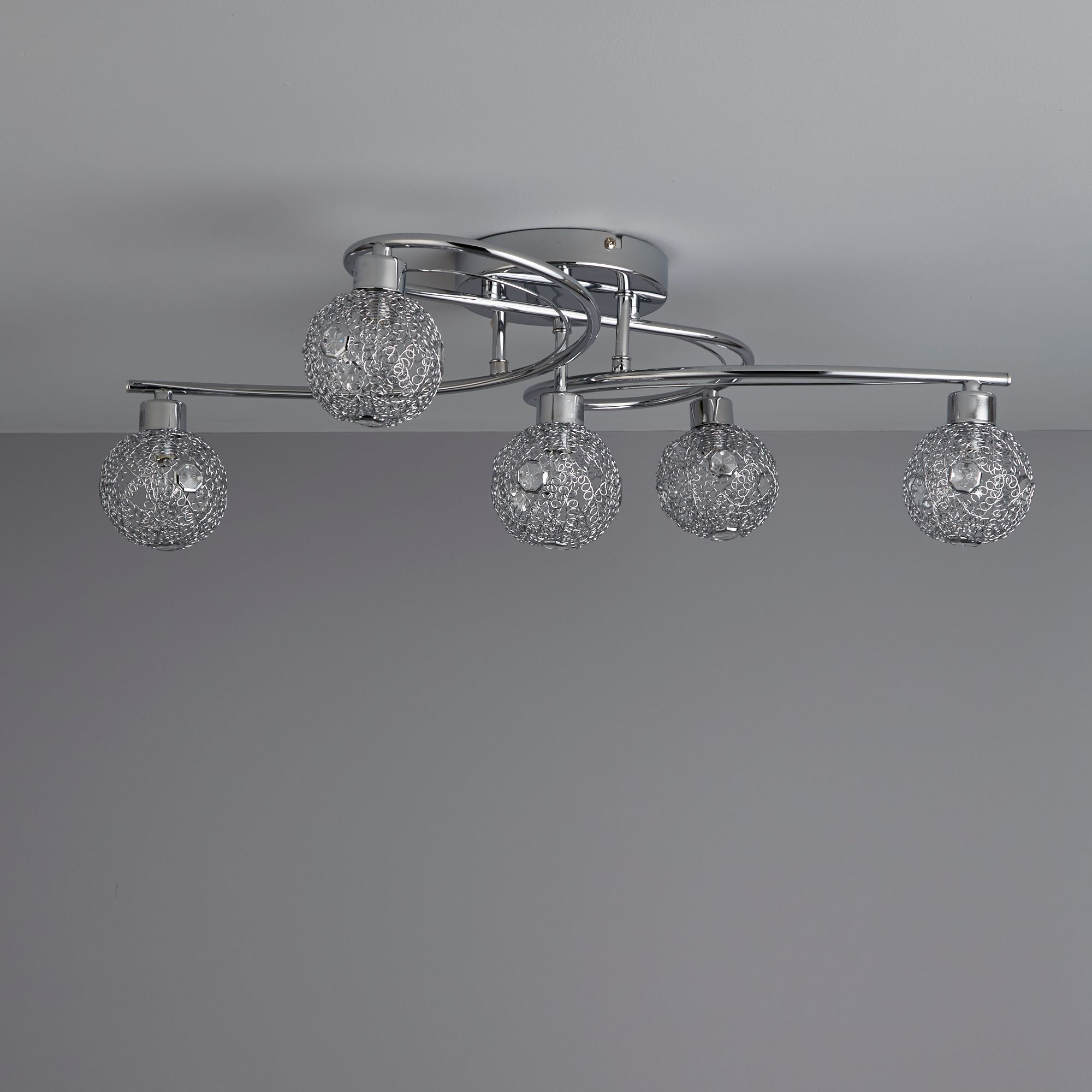 Bronte Chrome effect 5 Light Spotlight