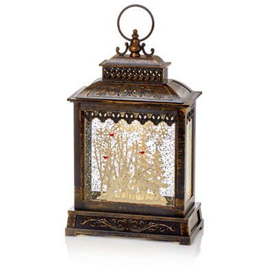 Bronze Festive diorama snowglobe Electrical christmas decoration