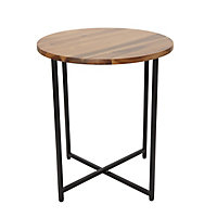 Brooklyn Black Side table (H)45cm (W)40cm