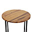 Brooklyn Black Side table (H)45cm (W)40cm