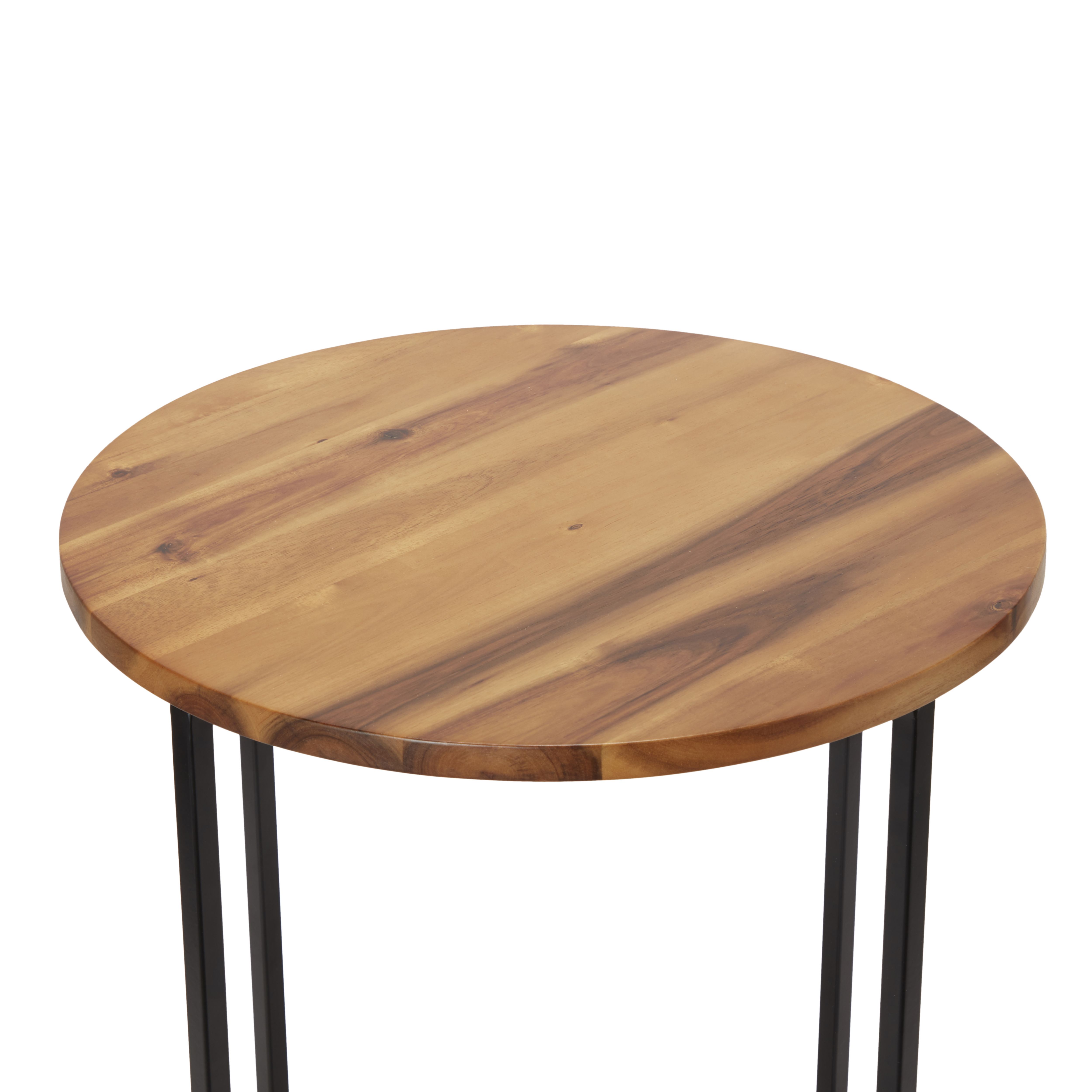 Brooklyn Black Side table (H)45cm (W)40cm