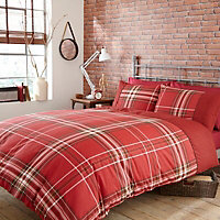 Brooklyn Check Red Double Bedding set