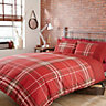 Brooklyn Check Red Double Bedding set