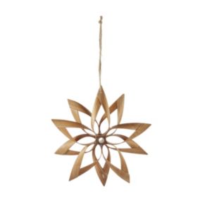 Brown Bamboo Large Flower Hanging ornament