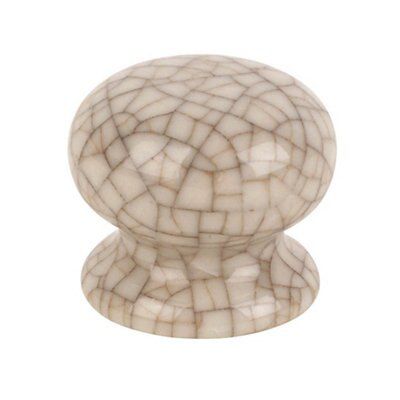 Brown Ceramic Cabinet Knob (Dia)38mm, Pack