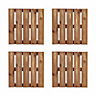 Brown Deck tile (W)50cm, Pack of 4