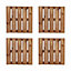 Brown Deck tile (W)50cm, Pack of 4