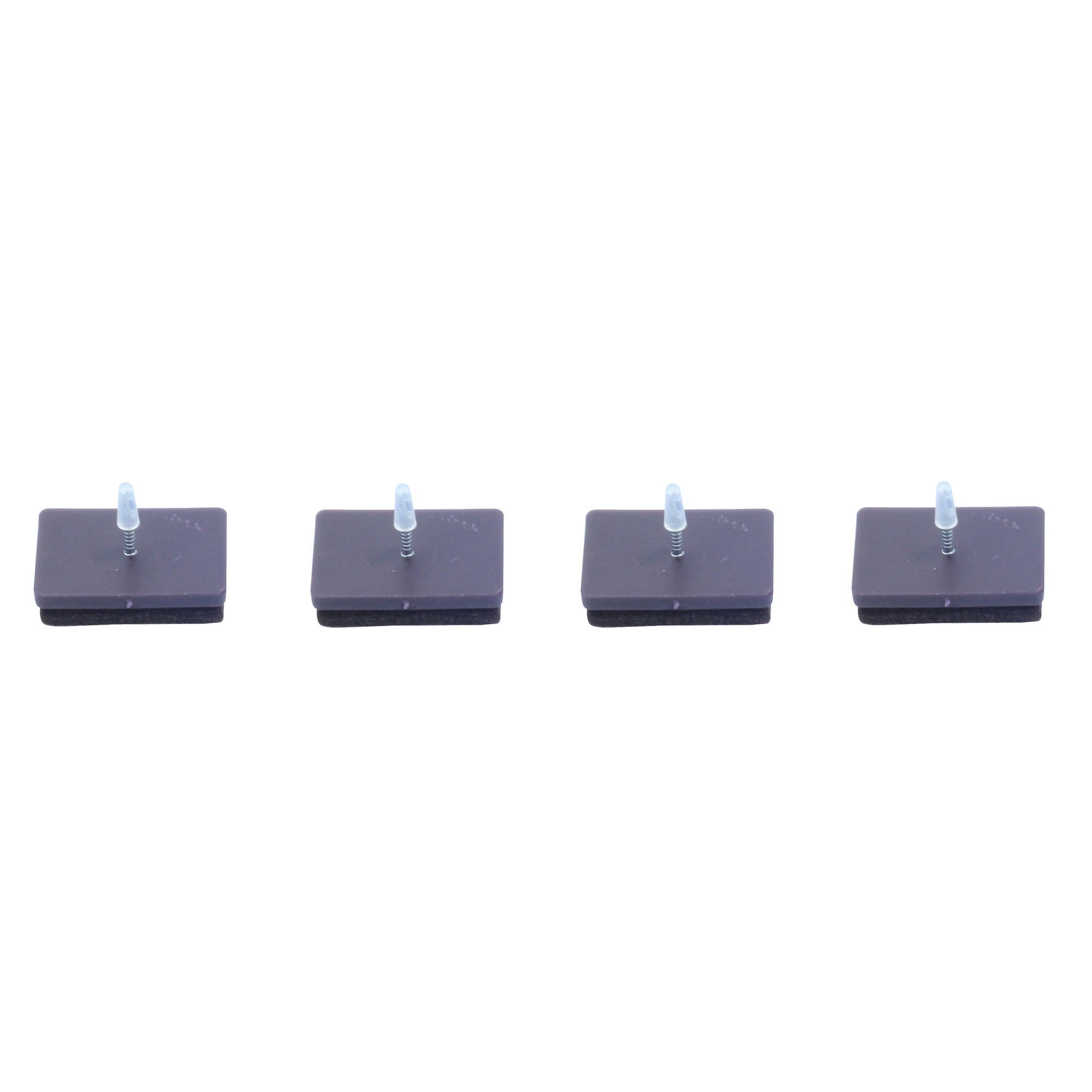 Brown Felt Felt glide (W)35mm, Pack of 4 DIY at B&Q