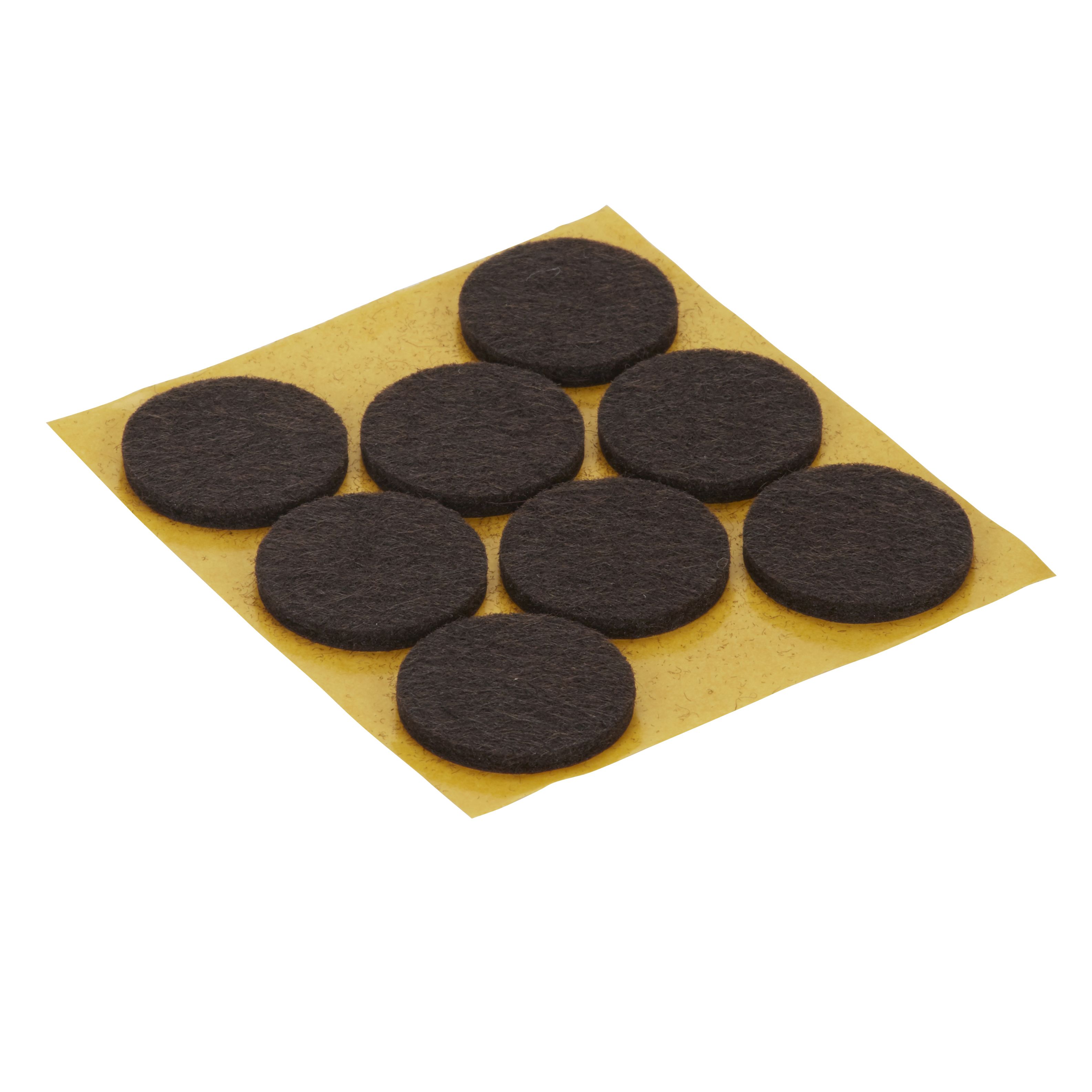 Brown Felt Protection pad (Dia)25mm, Pack of 8