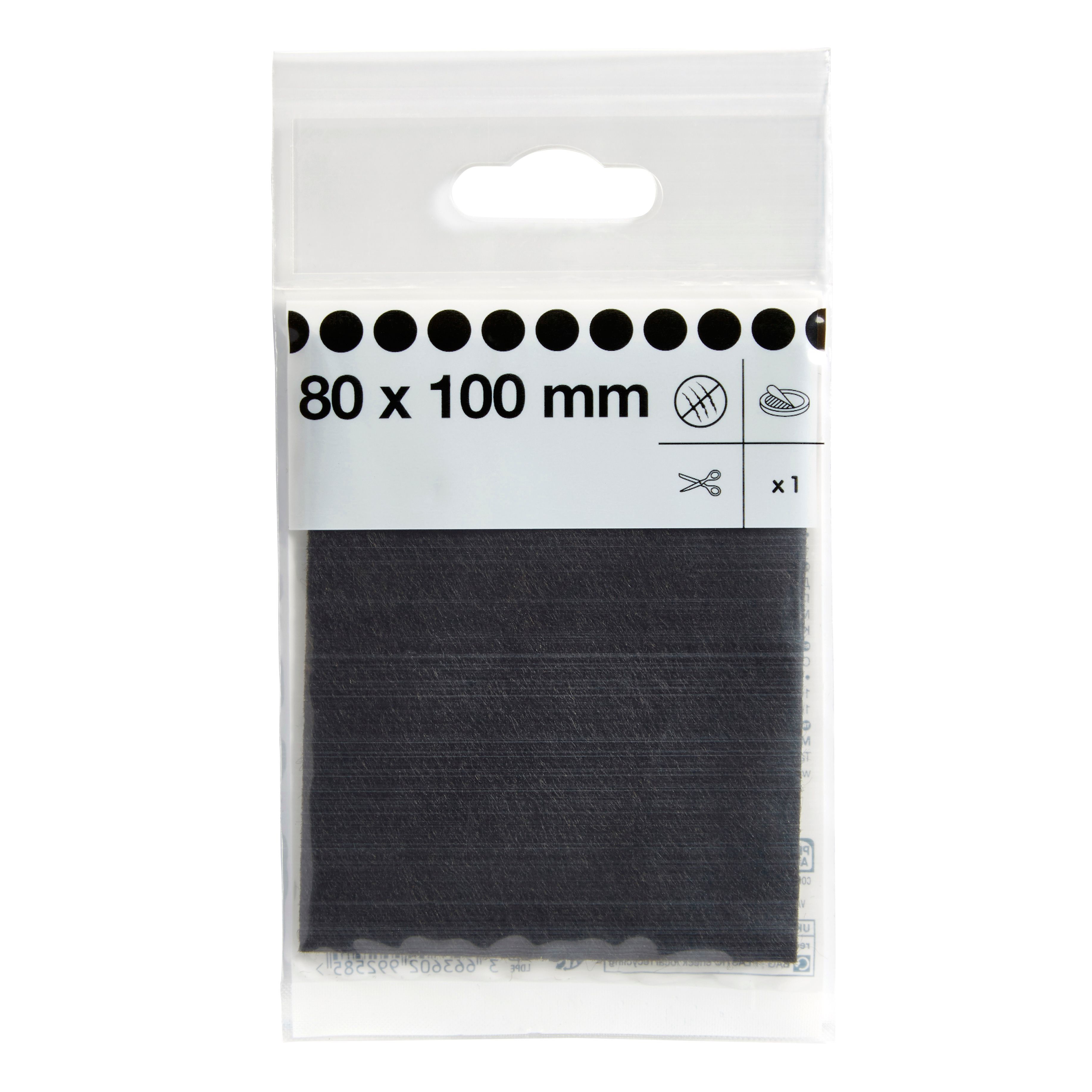 Brown Felt Protection pad (L)80mm (W)100mm