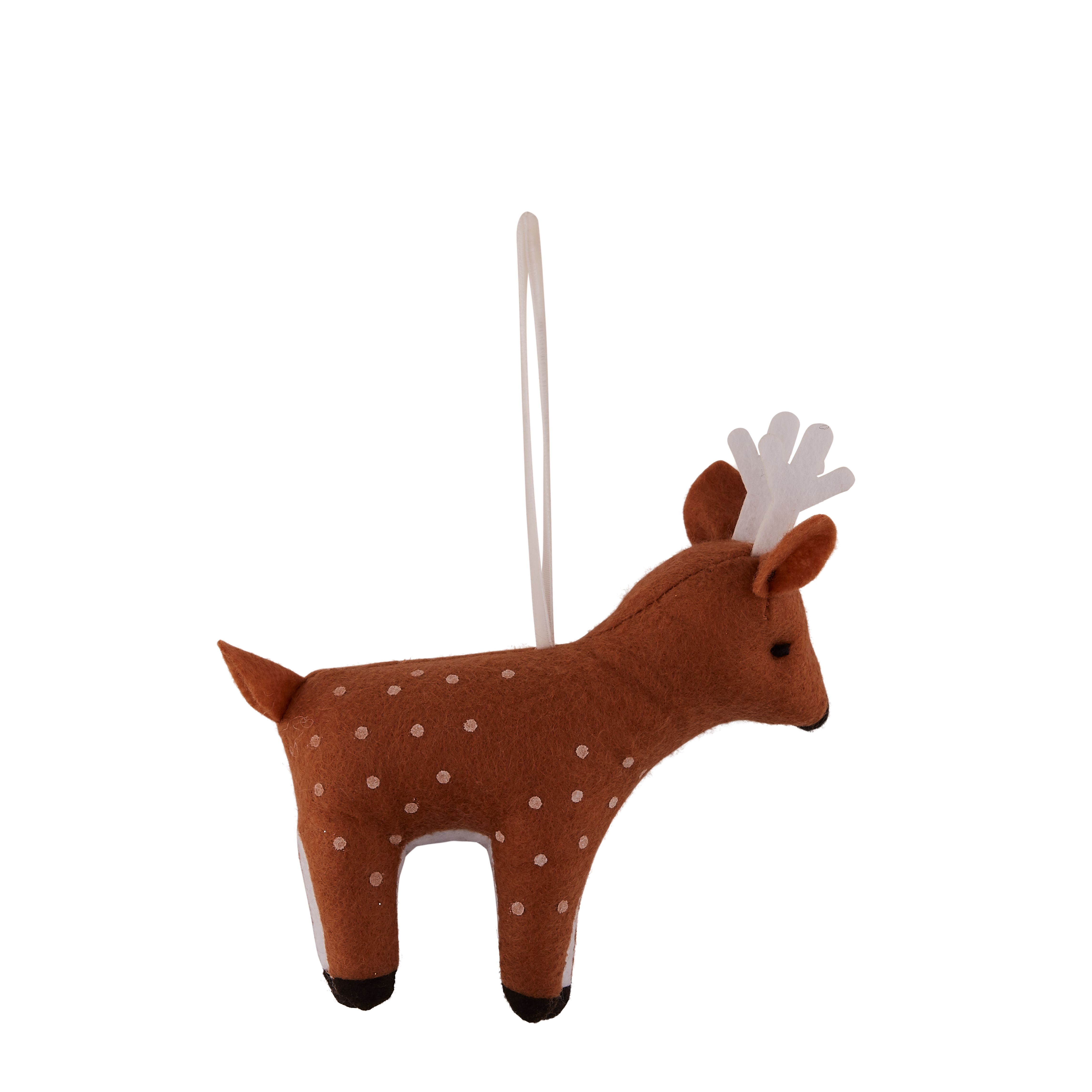 Brown Felt Reindeer Decoration