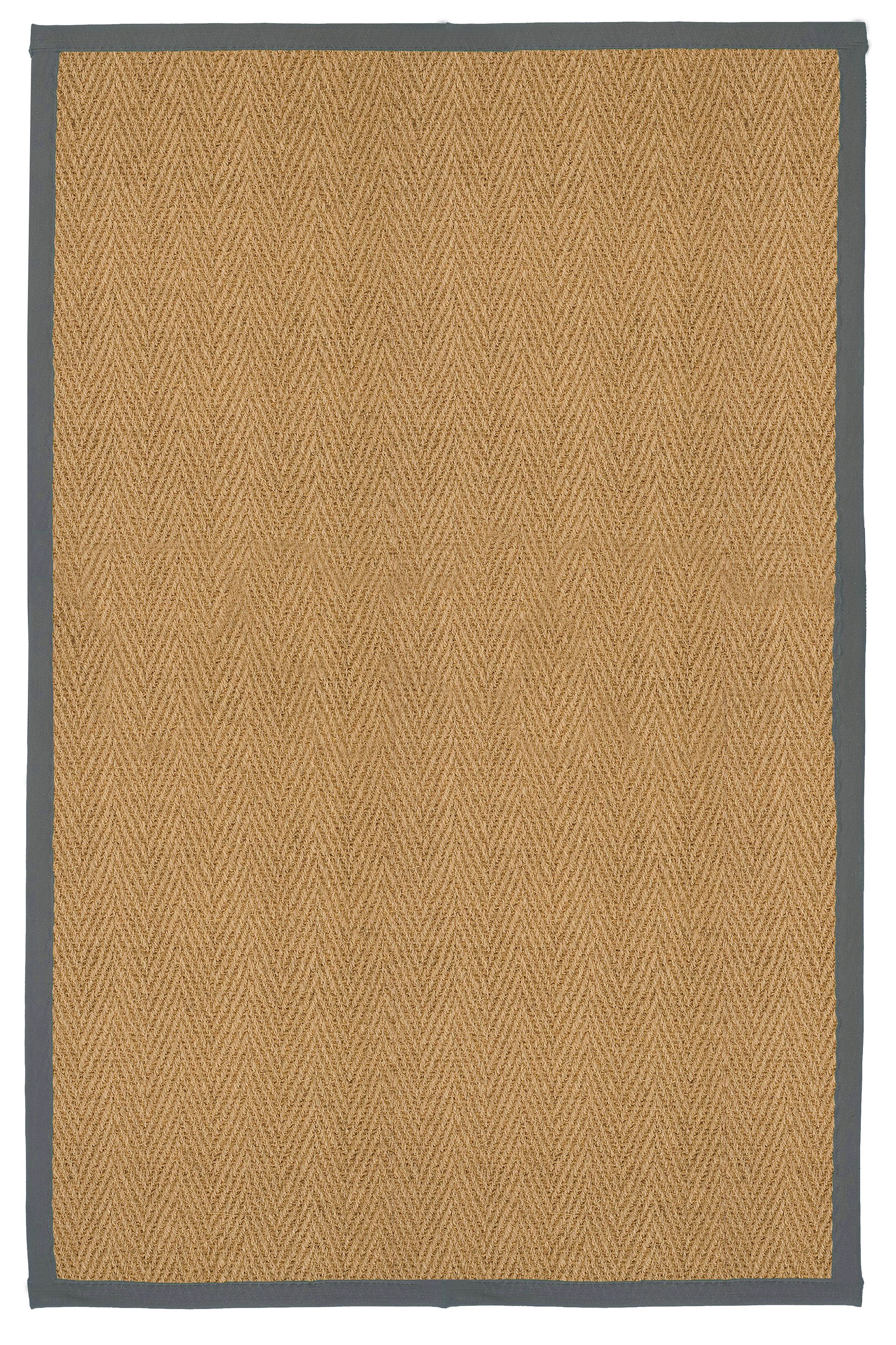 Brown, grey Herringbone weave Large Rug, (L)200cm x (W)135cm