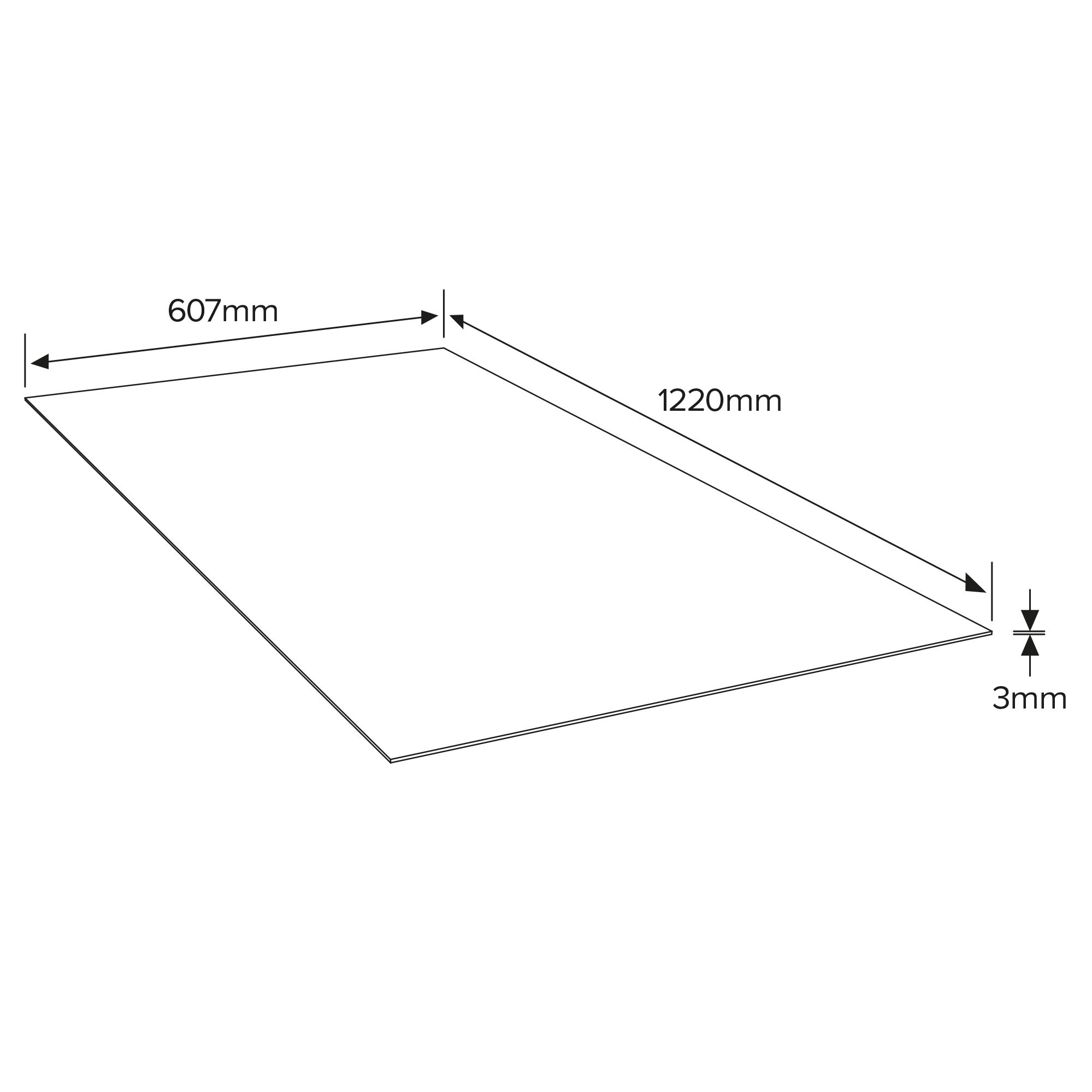 Brown Hardboard (L)1220mm (W)607mm (T)3mm